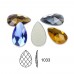 DZ-1033 drop shape chess cut flat back glass stones for jewelry making DZ-1033 drop shape chess cut flat back glass stones for jewelry making