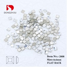 DZ 2008 4*4mm square shape glass flatback stone for nail art (1440pcs/pack) DZ 2008 4*4mm square shape glass flatback stone for nail art (1440pcs/pack)
