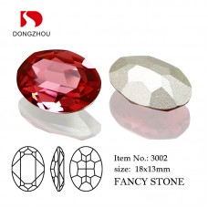   DZ 3002 18x13 mm Oval Crystal   Stone 