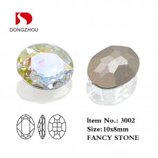 DZ 3002 10*8mm oval shape effect color crystal fancy stone for nail art DZ 3002 10*8mm oval shape effect color crystal fancy stone for nail art