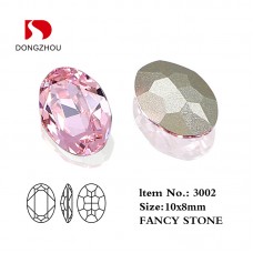 DZ 3002 10*8mm oval shape crystal fancy stone for nail art DZ 3002 10*8mm oval shape crystal fancy stone for nail art