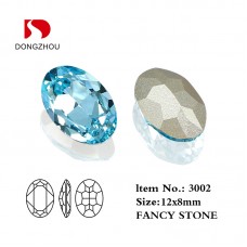 DZ 3002 12*8mm oval shape crystal fancy stone for nail art DZ 3002 12*8mm oval shape crystal fancy stone for nail art