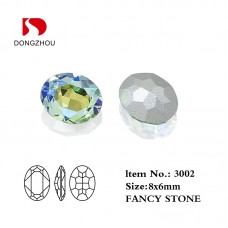 DZ 3002 8*6mm oval shape effect color crystal fancy stone for nail art DZ 3002 8*6mm oval shape effect color crystal fancy stone for nail art