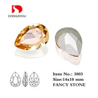 DZ 3003 14x10 mm Drop shape crystal fancy stone  DZ 3003 14x10 mm Drop shape crystal fancy stone