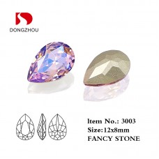 DZ 3003 12*8mm drop shape effect color crystal fancy stone for nail art DZ 3003 12*8mm drop shape effect color crystal fancy stone for nail art