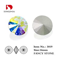 3019 16 mm Riviol  Crystal AB Fancy Stone  3019 16 mm Riviol  Crystal AB Fancy Stone