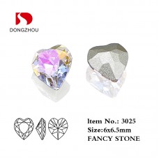 DZ 3025 6.5*6mm rectangle shape effect color crystal fancy stone for nail art