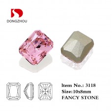 DZ 3118 10*8mm octagon shape crystal fancy stone for nail art