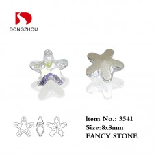 DZ 3541 8*8mm Starfish shape effect color crystal fancy stone for nail art DZ 3541 8*8mm Starfish shape effect color crystal fancy stone for nail art