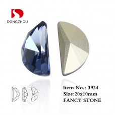 DZ 3924   20*10mm moon shape Fancy Stone