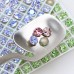 DZ 3289 8*8mm rose cut octagon shape effect color crystal fancy stone for nail art