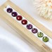 DZ 1031 round shape with 2 hole flatback stones  glass stone