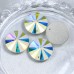 DZ 1041M with 2 hole crystal AB 10*10mm sew on stone 