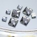 DZ 1072 with 2 hole square shape crystal flat back stone DZ 1072 with 2 hole square shape crystal flat back stone