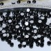 non hotfix jet color round shape flatback stone for nail art clothes decoration ss3-ss20(1440pcs/pack)