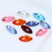 DZ-1034 Horse eye shaped flat cut glass stones for fancy jewelry DZ-1034 Horse eye shaped flat cut glass stones for fancy jewelry