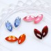 DZ-1034 Horse eye shaped flat cut glass stones for fancy jewelry DZ-1034 Horse eye shaped flat cut glass stones for fancy jewelry