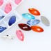 DZ-1034 Horse eye shaped flat cut glass stones for fancy jewelry DZ-1034 Horse eye shaped flat cut glass stones for fancy jewelry