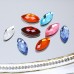 DZ-1034 Horse eye shaped flat cut glass stones for fancy jewelry DZ-1034 Horse eye shaped flat cut glass stones for fancy jewelry