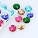 DZ 1051 round shape flatback stone glass stone