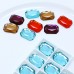 DZ-1027 with 2 hole crystal octagon glass stones flatback stone