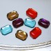 DZ-1027 with 2 hole crystal octagon glass stones flatback stone