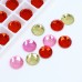 DZ-1011 decorative flat cut round glass stones for jewelry