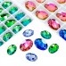 DZ 3063 10X7 MM oval shape crystal sew on stone DZ 3063 10X7 MM oval shape crystal sew on stone