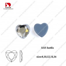 DZ-1015HF flat back hotfix heart crystal rhinestones for clothes DZ-1015HF flat back hotfix heart crystal rhinestones for clothes